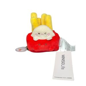 Miniso Life Yummy Yummy Food French Fries Fry Plush Bag Charm Keychain NEW
